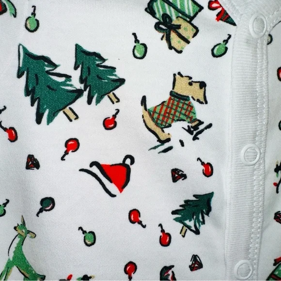 Roller Rabbit Unisex Girls Boys Onesie Christmas Holiday PJ's NWT - Picture 4 of 5